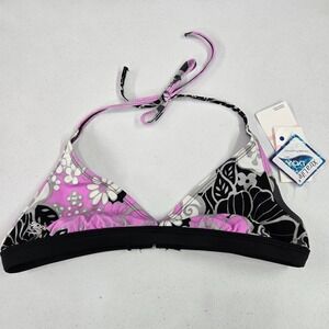 Speedo‎ Women Swimwear 10 Purple Floral Bikini Triangle Halter Wireless NWT
